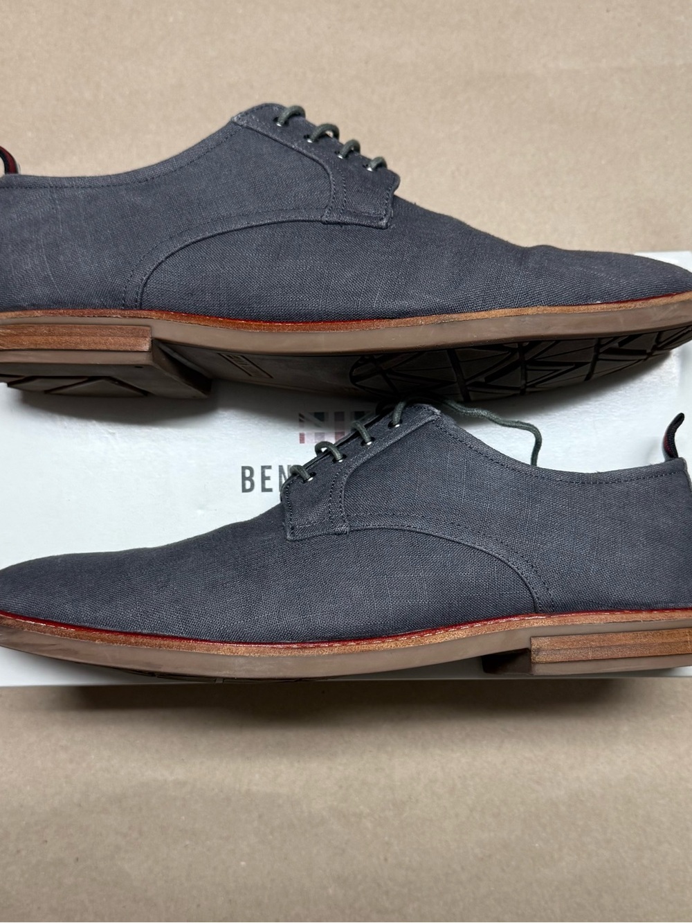Ben Sherman Original Oxford Men’s Dress Shoes Grey size 14 Rare!